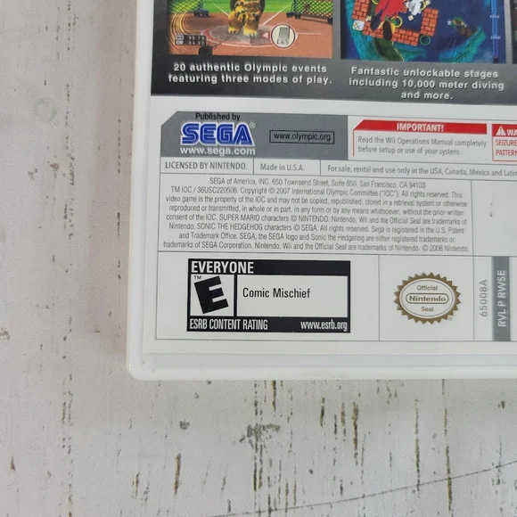 Mario & Sonic at the Olympic Games for Nintendo Wii by Sega - Picture 9 of 9